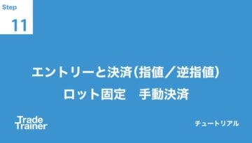 エントリーと決済(指値逆指値) ロット固定 手動決済